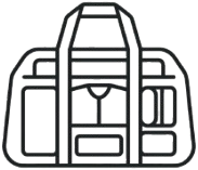 Travel backpack outline icon