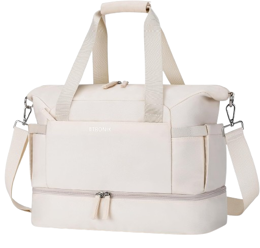 Weekender Overnight Duffel Bag with Wet Pocket & USB